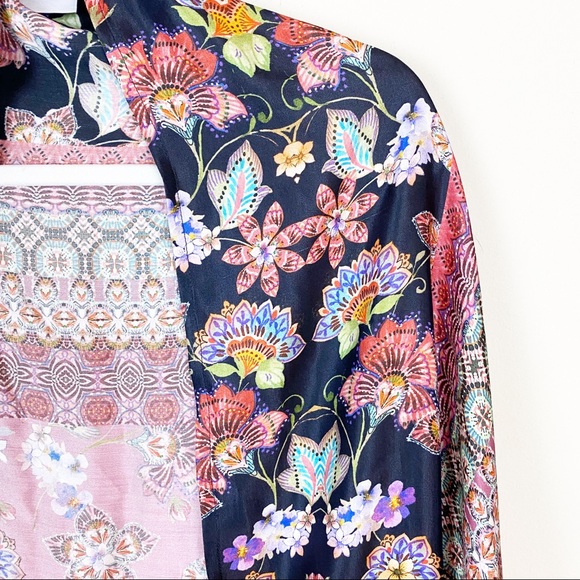Kachel X Anthropologie Floral Paisley Silk Kimono - Picture 4 of 8